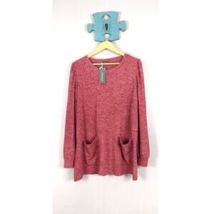 NWT OFEEFAN Lagenlook Pullover Sweater XXL Rayon Spandex Blend